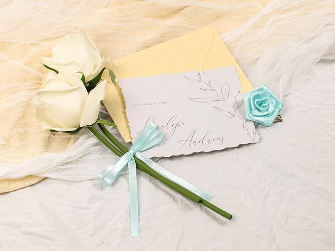 Light Blue Satin Ribbon 1/4 inch X Continuous 50 Yards, Single Face Polyester Ribbon Perfect for Gift Wrapping, Flower Bouquet, Wedding Decor, Crafts, Bow Making, Sewing and More