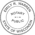 MaxMark Round Notary Pre-Inked Stamp for State of Wisconsin