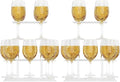 Champagne Tower, Rectangle Acrylic Champagne Display Rack Stand with 12 Slots, 2 Tiers Floating Sight Champagne Flute Holder for Party, Wedding, School, Celebration, 13.3x9.4x15.3 inch, 2 Pcs