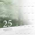 Arch Wedding Table Number 1-25 Clear Acrylic Tabletop Signs 5x7 Inch with Holder for Wedding Parties Anniversaries Reception Cafe Hotel Party Bar Business Event (1-25)