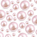 260Pcs Pink Glossy Beads for Centerpiece Decor, Artifical Pearls Vase Filler, Makeup Brush Beads, No Hole Round Pearl Beads for Wedding Birthday Christmas Party Home Decor(18mm 14mm 6mm)