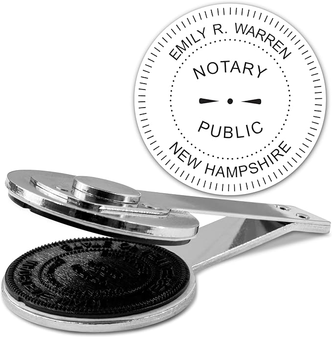 MaxMark Insert Only for Notary Seal Round Desk Embosser for New Hampshire State