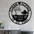 NAZENTI Personalized Metal Sign Wedding Gift, Wedding Gift, Family Name Sign, Outdoor Name, Anniversary, Home Décor