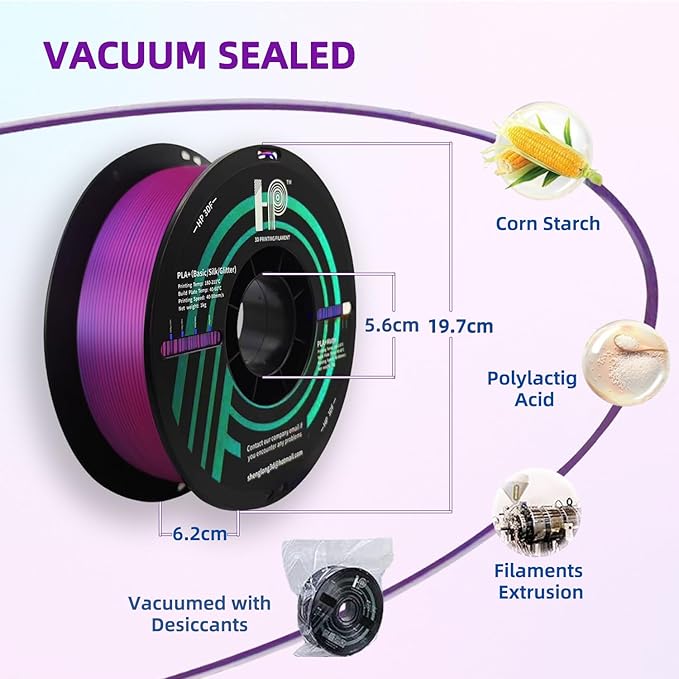 Dual Color PLA Filament,Shiny Silk Blue Rose PLA, 3D Printer Filament,PLA Filament 1.75mm Dimensional Accuracy +/- 0.02mm, 1KG Spool (2.2 lbs), Fit Most FDM Printer
