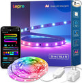 Lepro S1 AI LED Strip Lights for Bedroom - 100ft(2 Rolls of 50ft) Smart RGB Light Strips with IC and Rainbow Chasing Effects, AI Generated Lighting, No Remote, 2.4G Wi-Fi & Bluetooth