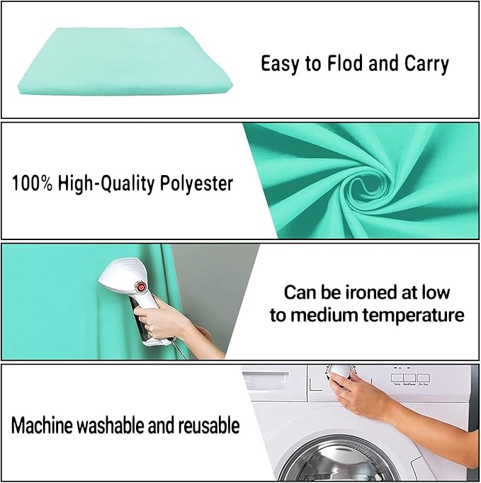 5x7FT Light Blue Screen Backdrops for Photography,for Video Photoshoot Studio Conference