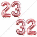 GOER Number 23 Balloons for 23rd Birthday Party Decorations,42 Inch Jumbo Foil Helium 32 Balloons for 32nd Birthday Party Decoration (Rose Gold)