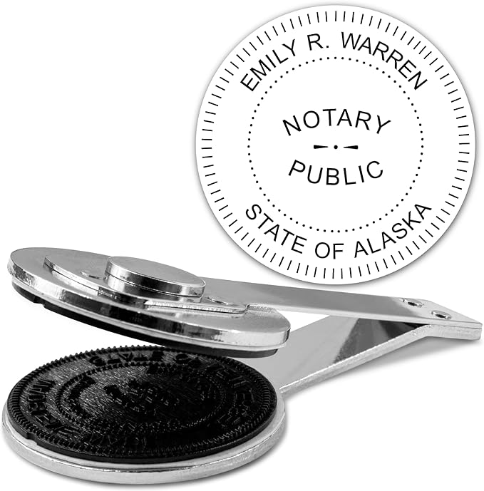 MaxMark Insert Only for Notary Seal Round Desk Embosser for Alaska State