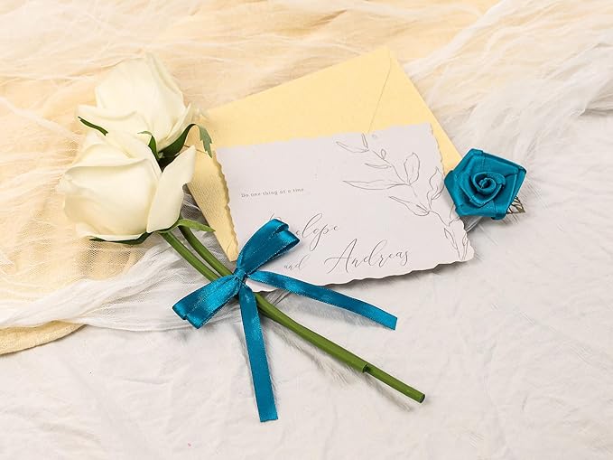 Turquoise Satin Ribbon 3/8 inch X Continuous 50 Yards, Single Face Polyester Ribbon Perfect for Gift Wrapping, Flower Bouquet, Wedding Decor, Crafts, Bow Making, Sewing and More