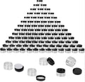 110 Packs 2 OZ Transparent Plastic Jars with black Lids, Body Butter Containers, Cosmetic Containers jars for Kitchen Ingredients, beads, sequins, Lotion, Cream, DIY Crafts and More by KUKLIPJIM.