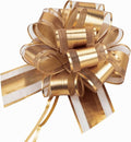 12 PCS 6 Inch Large Pull Organza Golden Bows - Perfect for Gift Wrapping, Wedding Decor, Car Bows, Birthday Parties, Christmas and Valentine's Day