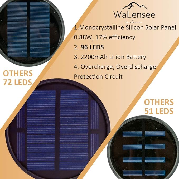 Walensee Solar Tiki Torches with Flickering Flame,96 LED Solar Torch Lights Outdoor Waterproof,43" Tall Super Larger Size Tiki Torches for Outside Garden Patio Yard, 6Pack