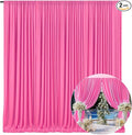 10 x 7 Feet Pink B Backdrop Curtain for Partie, Background Curtains for Photoshoot, Birthday, Wedding, Halloween, Thanksgiving, Christmas Day, New Year Party Decorations 5Ft x 7Ft, 2 Panels