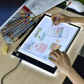 Light Box Drawing Pad, Tracing Board with Type-C Charge Cable and Brightness Adjustable for Artists, AnimationDrawing, Sketching, Animation, X-ray Viewing (FR-A4-P-black)