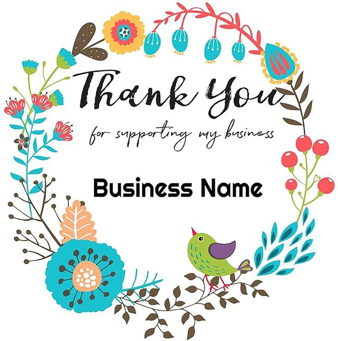 Premium Custom Stickers Labels - Personalized Stickers for Businesses Logo and Name. Birthday Pets and Label Product Boxes Wedding Favors Waterproof Labels (wreath 13, 4 inch)