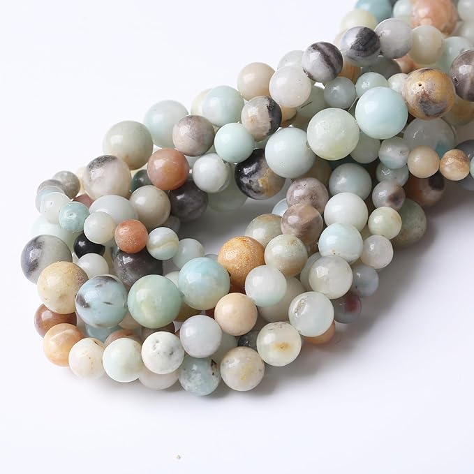 Fancy Stone Beads for Jewelry Making DIY Craft Gemstone Beads Kit (4mm, 88pcs) Smooth Healing Crystal Beads for Bracelets, Necklaces, Home Decor
