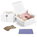 MESHA White Gift Boxes with Lids 8x8x4'' 100PC, Gift Boxes Bulk for Small Business, Bridesmaid Proposal Boxes with Lids for Engagement Wedding Favors