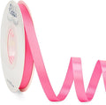 Ribbli Double Faced Hot Pink Satin Ribbon,3/8” x Continuous 25 Yards,Use for Bows Bouquet,Gift Wrapping,Floral Arrangement