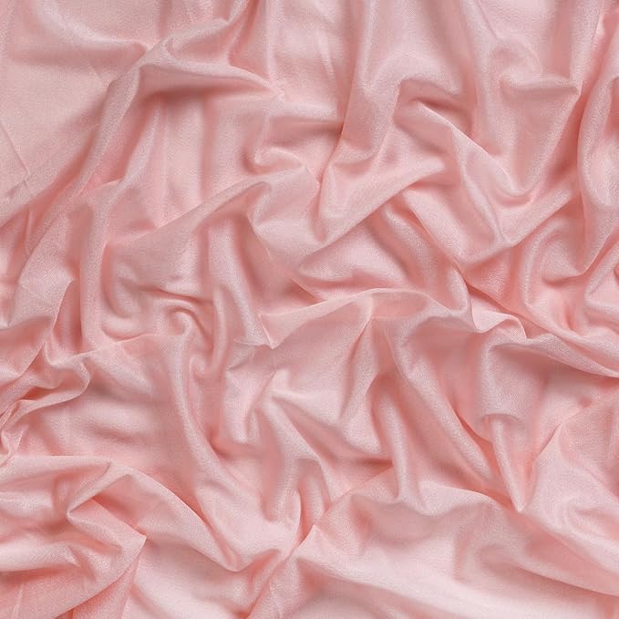 VDS Pack of 2 Panel (30 Inch X 20 Feet) Wedding Arch Draping Fabric Sheer Chiffon Fabric Drapery for Wedding Ceremony Reception Swag Backdrop Canopy Chuppah ARBO Altars Decoration (Dusty Rose)