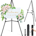 Easel Stand for Sign - 63" Display Easel for Wedding Sign Stand Poster Stand, Lightweight Adjustable Poster Easel for Painting, Portable Easel Stand with Carrying Bag, Black 1Pcs