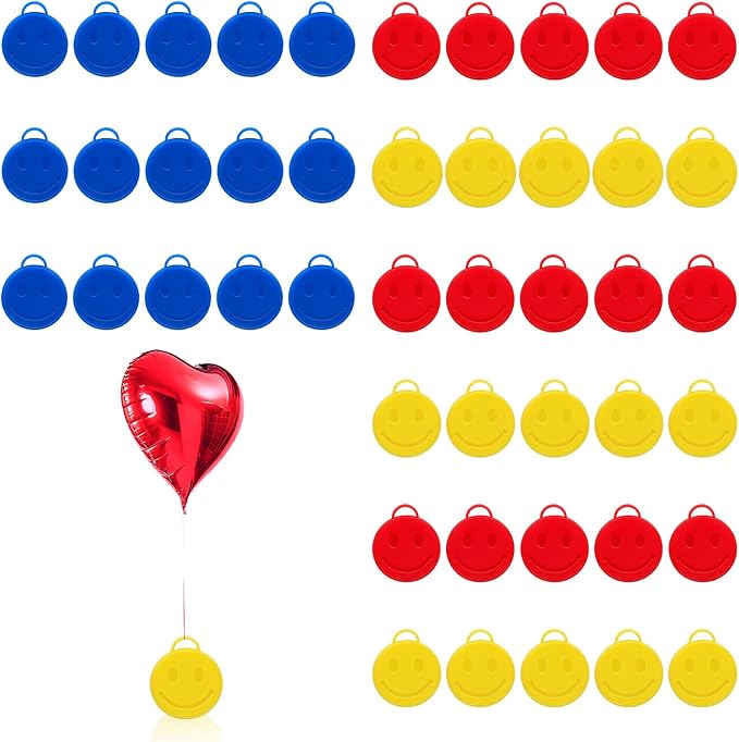 45PCS Balloon Weights Colorful Plastic Heavy Balloon Pendants Wedding Birthday Party Balloons Accessories For Helium Balloon Decoration (Happy)
