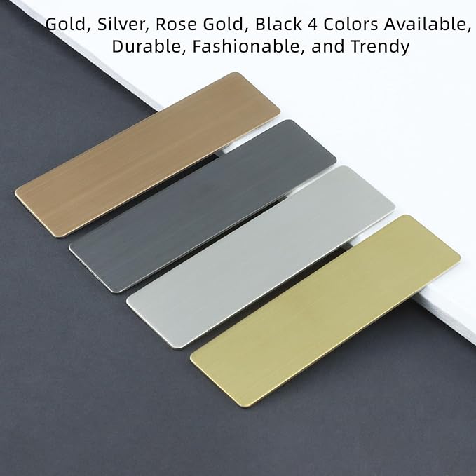 2pcs Stainless Steel Silver Custom Name Tags with Pin or Magnet Adhesive Tape,Personalized,Customizable Name Tags,Custom Metal Name Tag for Employee,Workers,Cops, Nurses(Silver x 2)