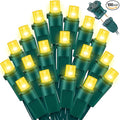 100 Count Yellow - String Lights - 21.6FT LED Christmas Lights, Mini led Lights for Indoor Outdoor Home Holiday Party Wedding Independence Day Decoration