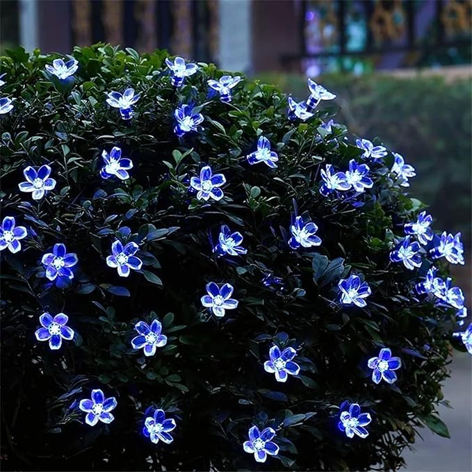 100 LED Light Up Flowers String Lights for Bedroom Romantic Decor, Plug in Fairy Cherry Blossom Tree Wall Hanging Indoor DIY Decorations for Christmas Easter Valentines Day Proposal Birthday