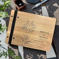 Wedding Guest Book, Custom Wooden Sign-in Book for Reception, Instant Photo Booth Album - Ideal for Wedding Album & Keepsake, Wedding Gift for Couple (A5-8.5 x 6 inch)
