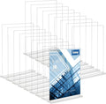 Acrylic Sign Holder, 8.5 x 11 inches Clear Table Menu Display Stand Desktop Display Stand Paper Holder Table Top Sign Holder Suitable for Restaurants, Office, Home, Store (18 pcs)