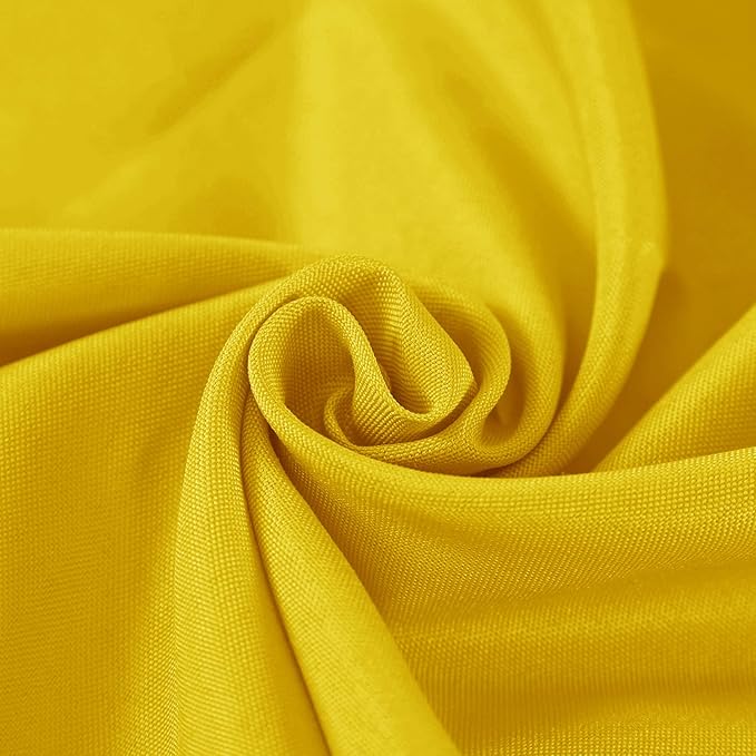 Fokitut 2 Pack Waterproof Rectangle Tablecloth, 60x84 Inch, Stain Resistant and Wrinkle Polyester Table Cloth, Fabric Table Cover for Kitchen Dining, Wedding, Party, Holiday Dinner-Yellow