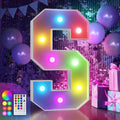 imprsv 3FT Colorful Marquee Light Up Letters S, 18 Colors Large Light up Letters Alphabet Sign with Remote, Big Marry Me Sign, Birthday Party Decorations Baby Shower Anniversary Wedding Decoration