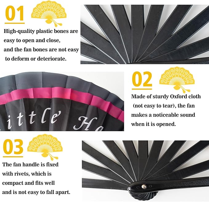 Custom Fans with Your Photo/Text - Personalized Folding Hand Fan for Line Dancing, Weddings, Parties | Decorative Gift for Women, Church Events & Dance Performances (10, 10 Inch)