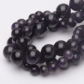 6mm Natural Crystal Beads for Jewelry Making,Amethyst Polished Smooth Round Gemstone Beads for Bracelet Necklace 15 Inch