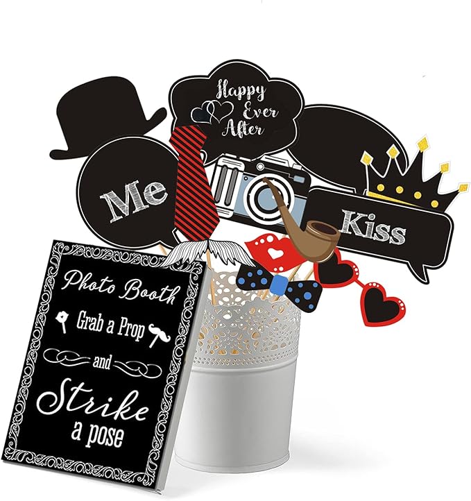 35pcs Insta-Themed Social Media Party Selfie Photo Booth Props with Speech Bubble DIY Photo Props for Birthday, Graduation, Festivals, Anniversary, Wedding Event Decoration Party Supplies