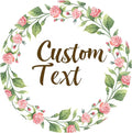 Premium Custom Stickers Labels - Personalized Stickers for Businesses Logo and Name. Birthday Pets and Label Product Boxes Wedding Favors Waterproof Labels (wreath 12, 4 inch)