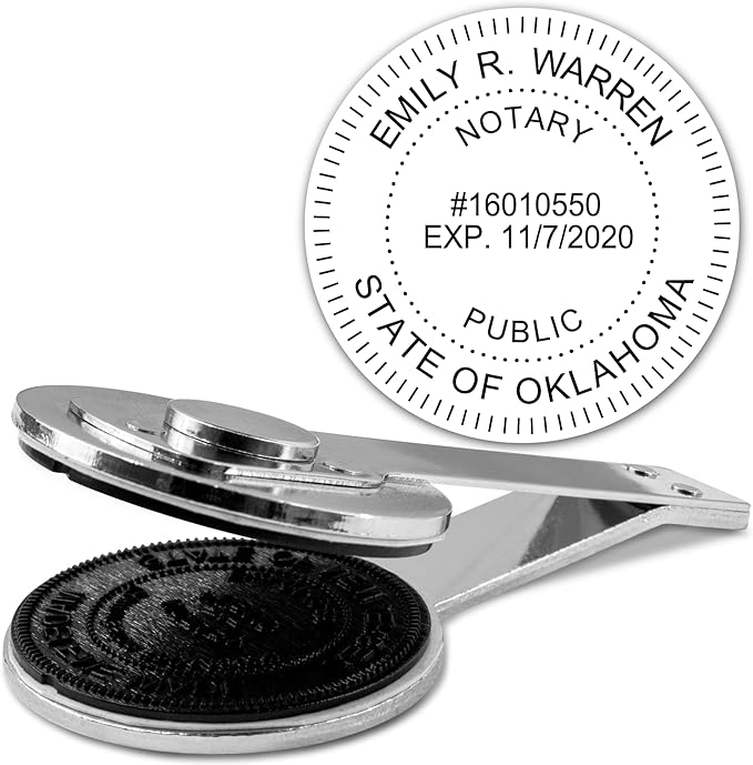 MaxMark Insert Only for Notary Seal Round Desk Embosser for Oklahoma State
