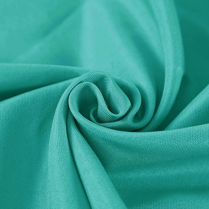 Fokitut 2 Pack Waterproof Rectangle Tablecloth, 60x120 Inch,Stain Resistant and Wrinkle Polyester Table Cloth, Fabric Table Cover for Kitchen Dining, Wedding, Party, Holiday Dinner-Turquoise