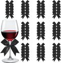 Feluwi Black Gift Wrap Bows (50 Pcs) - 3.3 Inch Elegant Plastic-Free Bows for Christmas Gifts, Birthday Presents, Wedding Friendly Party Supplies, Baby Shower, Gift Bags Decorative Accessories