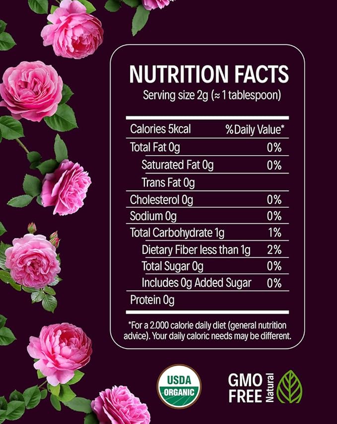 Infini Vita Dried Rose Petals 14g (0.5oz) - Edible Red Rose Tea - Dried Flowers for Cake Decorating, Drinks, Candle, and Soap Making (0.5oz)