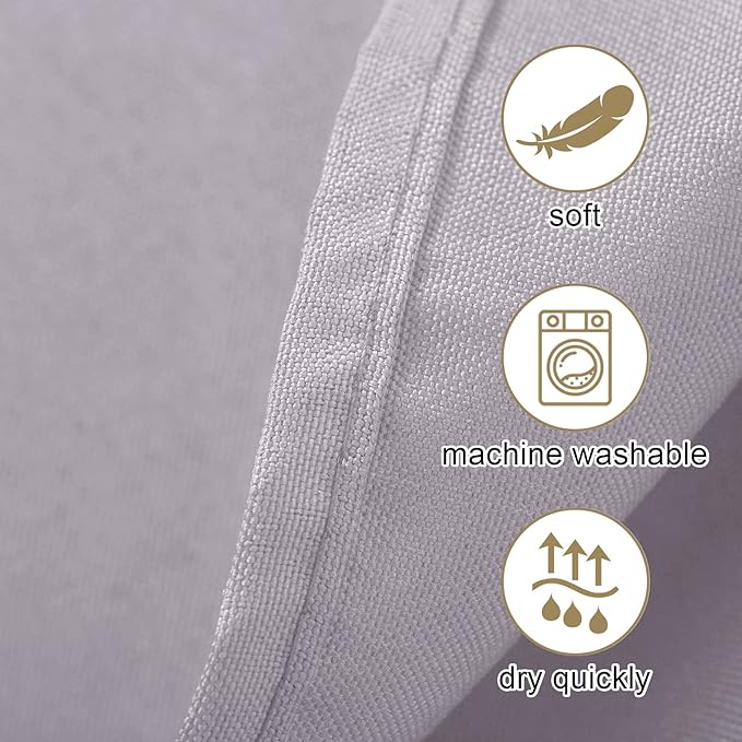 Ascoza 2pack 90 Inch Silver Round Tablecloth in Washable Polyester Fabric for Wedding/Banquet/Restaurant/Parties