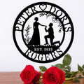 Personalized Metal Wedding Sign - Custom Name Wall Decor for Couples, Unique Wedding Gift for Newlyweds, Engagement or for Husband and Wife