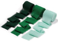 DORIS HOME 2" x21Yd Chiffon Ribbon for Flower Bouquet, Green Series Fabric Ribbon for Gift Wrapping, Handmade Frayed Ribbon for Wedding/Christmas Decorations