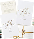 ARTESORI Premium Wedding Vow Book for Her & Him, Soft Touch, Gold Foil, 28 Lined Pages, Wedding Vow Books His and Hers, Wedding Essentials, Wedding Registry Ideas, His and Hers Gifts [White & White]