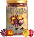 100+ Edible Dried Flowers for Cake Decoration – Food Grade Mixed Natural Colorful Chrysanthemum Flowers for Baking, Cocktails, Cupcakes, Drinks, DIY Crafts - No Additive
