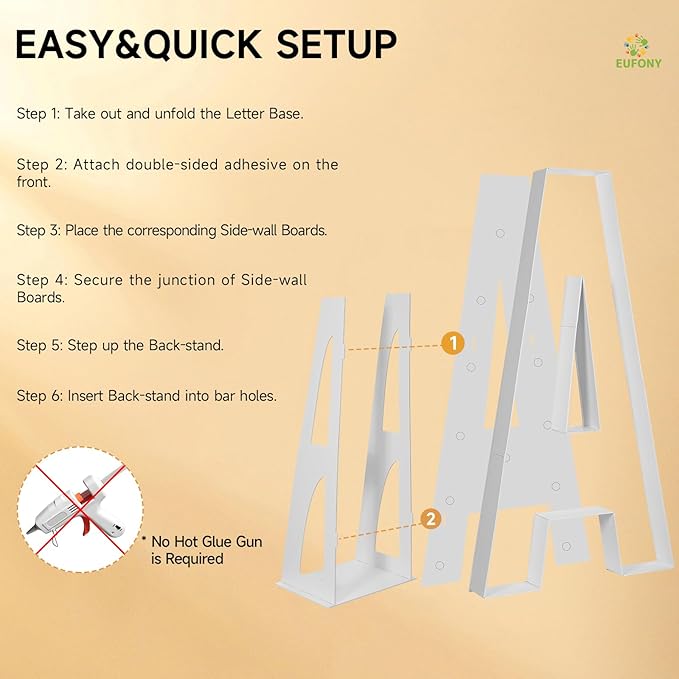 EUFONY Marquee Letters 4 Feet Tall, 4 FT Marquee Light Up Letters, Giant Light Up Letters 4FT for Birthday Party Baby Shower Gender Reveal Graduation Prom Decorations, Letter U with LED Lights DIY Kit