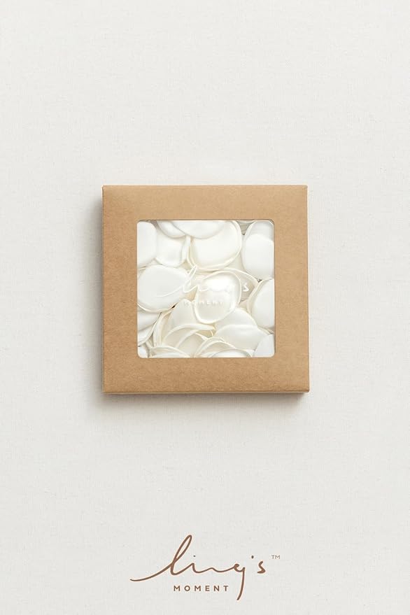 Ling's Moment Rose Petals, Silk Flower Petals for Wedding/Aisle/Flower Girl Baskets/Table Centerpiece Décor,etc.White Ivory 200pcs