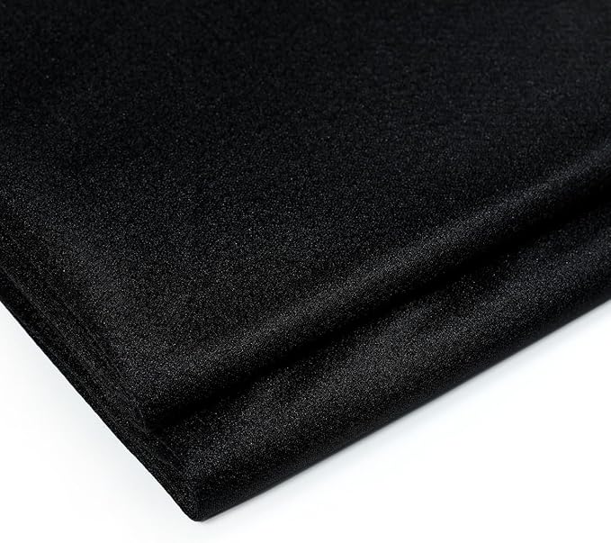 VDS Pack of 1 Panel (30 Inch X 30 Feet) Wedding Arch Draping Fabric Sheer Chiffon Fabric Drapery for Wedding Ceremony Reception Swag Backdrop Canopy Chuppah ARBO Altars Decoration (Black)