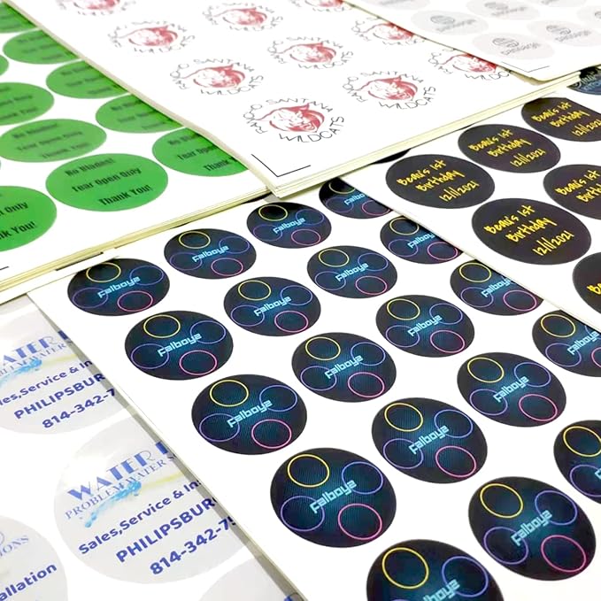 Custom Personalized Labels - 100-500 Stickers With Any Image, Logo, and Text for Business, Thank You Labels (Square, 2.5 Inch)