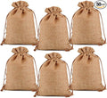 Lucky Monet 25/50/100PCS Burlap Gift Bags Wedding Hessian Jute Bags Linen Jewelry Pouches with Drawstring for Birthday, Party, Wedding Favors, Present, Art and DIY Craft (50Pcs, Coffee, 7” x 9”)